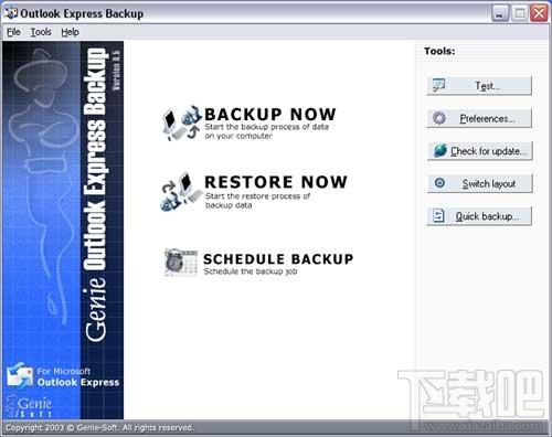 Outlook Express,Genie Outlook Express Backup,Outlook Express备份工具
